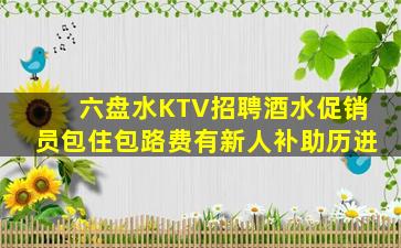 六盘水KTV招聘酒水促销员包住包路费有新人补助历进
